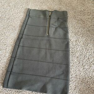 Elegant Grayish Green bandage Pencil Skirt